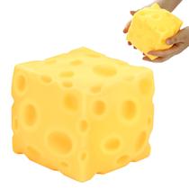 Brinquedo Squishy Zoomarlous 10 cm Queijo Amarelo Bola Antiestresse
