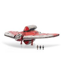 Brinquedo STAR WARS Micro Galaxy Squadron Ahsoka Tano's T-6 Jedi Shuttle com 3 microbonecos