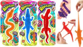 Brinquedo Sticky Reptiles Snake, Lizard & Alligator JA-RU para crianças
