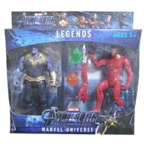 Brinquedo Super-heróis Thanos e Homem de Ferro 17 cm