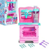 Brinquedo Super Lava Louça Infantil Acqua Bubble Pia Rosa com Acessorios Cardoso