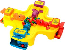 Brinquedo Super Pega Bolinhas Dinossauro Colorido Três Opções de Torneio Para Até 4 Jogadores