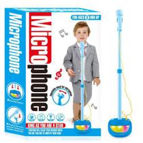 Brinquedo suporte com ajuste para microfone divertido com luz (Azul)
