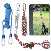 Brinquedo suspenso Bungee Solo para cães ao ar livre HOPET Tether Tug of War
