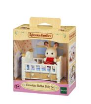 Brinquedo Sylvanian Bebê Coelho Chocolate e Cama - Epoch