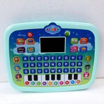 Brinquedo Tablet infantil com som e luz- azul - TOYS