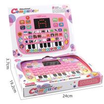 Brinquedo Tablet infantil com som e luz- rosa - TOYS