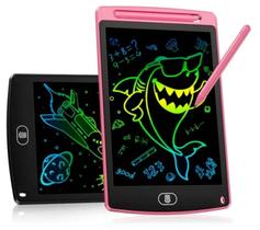 Brinquedo Tablet Lousa Infantil 8,5" Caneta e Bateria Cores