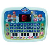 Brinquedo Tablete Educacional Inglês Aprendizagem Display Led Azul