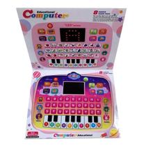 Brinquedo Tablete Educacional Inglês Aprendizagem Display Led Rosa Brinquedo Tablete Educacional Inglês Aprendizagem Display Led Rosa