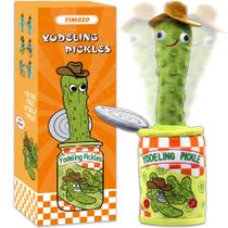 Brinquedo Talking Yodeling Pickle Timozo recarregável para crianças e adultos Brinquedo Talking Yodeling Pickle Timozo recarregável para crianças e adultos
