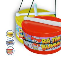 Brinquedo Tambor Infantil Resistente Com Baquetas 2 Unidades - Elga-plasticos