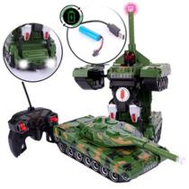 Brinquedo Tanque de Guerra com Controle Remoto 2 EM 1 Robô - 56126