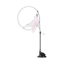 Brinquedo Teaser Para Gato Extensível Com Sino De Pluma E Ventosa, Bastão Durável Com Cabeça