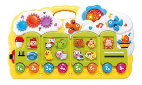 Brinquedo Teclado Educativo Trenzinho Som 34cm Dm Toys 4744