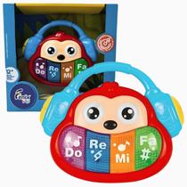 Brinquedo Teclado Musical Infantil Macaco Vermelho Fenix