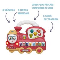 Brinquedo Teclado Musical Pianinho Infantil Trenzinho CKS