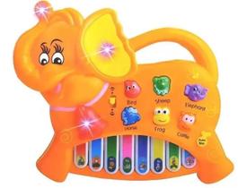 Brinquedo Teclado Piano Elefante Infantil Musical Com Luz.