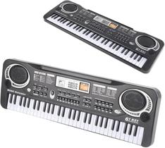 Brinquedo Teclado Piano Elétrico Infantil De 61 Teclas Com Microfone E Fonte