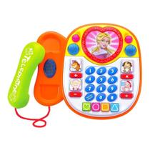 Brinquedo Telefone Divertido Infantil Educativo Músicas Sons De Animais Números Luzes Love DM Toys DMT2962