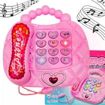 Brinquedo Telefone Infantil Mini Bolsa Com Luz e Som