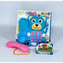Brinquedo Telefone Infantil Musical Com Som E Luzes (azul)