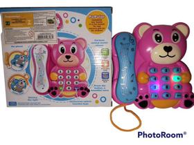 Brinquedo Telefone Infantil Musical Com Som E Luzes (Rosa)