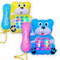 Brinquedo Telefone Infantil Musical Educativo Ursinho