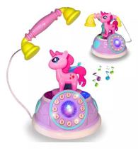 Brinquedo Telefone Musical Infantil Unicórnio Com Luz E Som Menina - TOYS