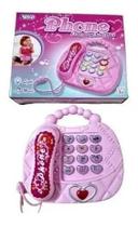 Brinquedo Telefone Musical Rosa Educativo