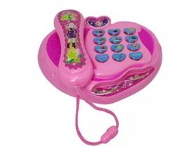 Brinquedo Telefone Musical Sons E Luzes Rosa Menina Jr Toys