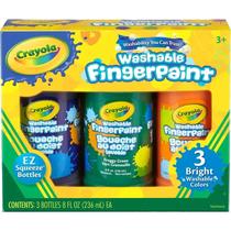 Brinquedo Têmpera Crayola Washable Fingerpaint 55 1311 3 Unidades