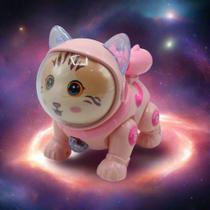 Brinquedo Tigre Divertido Solta Fumaça Com Luz E Som.(Rosa)