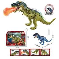 Brinquedo Tiranossauro Rex Colorido Solta Fumaça Com Luz E Som Anda