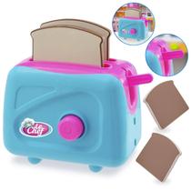 Brinquedo Torradeira Infantil c/ 2 Torradas Cozinha Faz de Conta