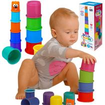 Brinquedo Torre De Potinhos Pakitoys 11 Peças Coordenação Brinquedo Torre De Potinhos Pakitoys 11 Peças Coordenação