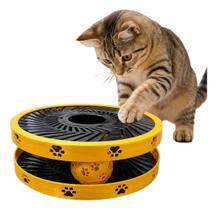 Brinquedo Torre Divertida Giratoria Bolinha Para Gatos Dourado Brinquedo Torre Divertida Giratoria Bolinha Para Gatos Dourado