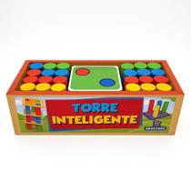 Brinquedo Torre Inteligente de Madeira Educativo Smactudo Brinquedo Torre Inteligente de Madeira Educativo Smactudo