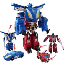 Brinquedo Transformes Vira Robô Policia + Bombeiro 2 Em 1 Brinquedo Transformes Vira Robô Policia + Bombeiro 2 Em 1