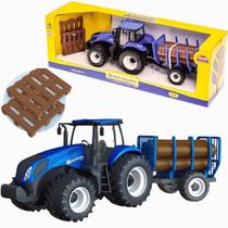 Brinquedo Trator Agriculture Tora New Holland Azul Usual