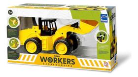 Brinquedo Trator Carregadeira Roma Workers Com Pá Articulada