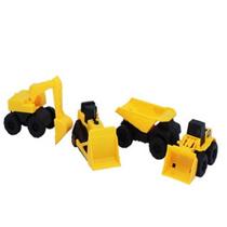 Brinquedo Trator de Fricção 4 Peças Amarelo - 39580
