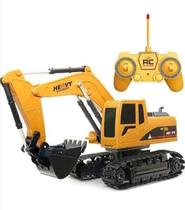 Brinquedo Trator Escavadeira Controle Remoto 4x4 Bateria Recarregável