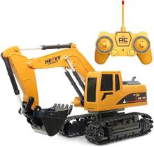 Brinquedo Trator Escavadeira Controle Remoto 4x4 Bateria Recarregável.