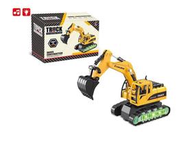 Brinquedo Trator Escavadeira de Esteira Com Luz E Som