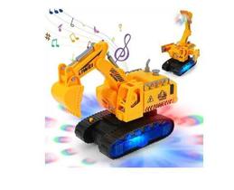 Brinquedo Trator Escavadeira Transformers Bate E Volta Música E Luzes