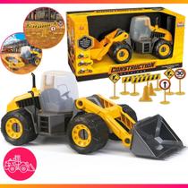 Brinquedo Trator Pá Carregadeira Construction Machine Articulado Grande