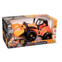 Brinquedo Trator Pá Carregadeira Orange Construction