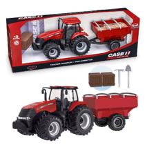 Brinquedo Trator Vermelho Magnum Case Graneleiro Usual 486
