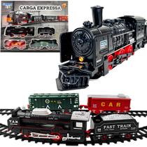 Brinquedo trem carga Ferrorama Grande 320cm trilho à pilha Brinquedo trem carga Ferrorama Grande 320cm trilho à pilha